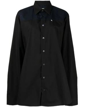 Raf Simons Embroidery Cotton Shirt - Black