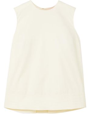 ROKSANDA Pleated Cotton-Poplin Top - Natural
