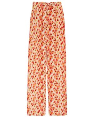 Max Mara Floral Printed Casual Pants - Orange