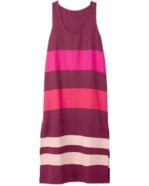 lemlem Lilian Striped Cotton Midi Dress - Pink
