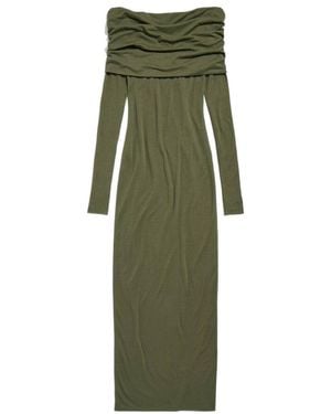Balenciaga Long-Sleeve Maxi Dress - Green