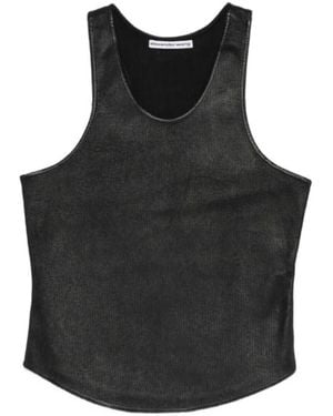 Alexander Wang Ribbed Tank Top - Black