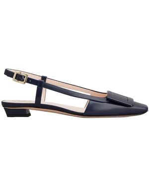 Roger Vivier Belle Vivier Slingback Ballerinas - Blue