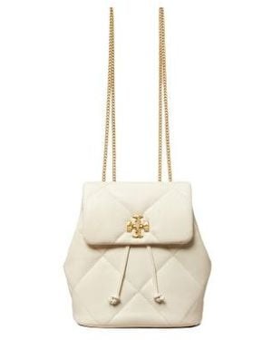 Tory Burch Kira Logo Plaque Mini Backpack - White