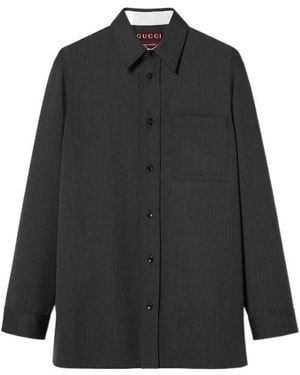 Gucci Drop Shoulder Shirt - Black