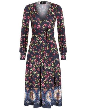 Etro Jersey Wrap Dress - Multicolor