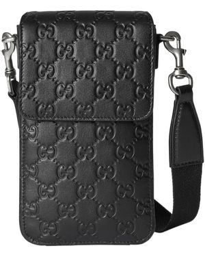 Gucci Gg Emblem Case For Iphone - Black