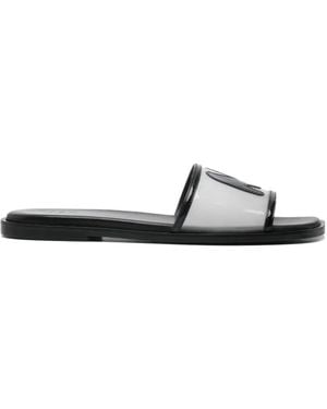 MSGM Logo Mules - White