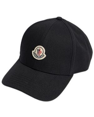 Moncler Cotton Gabardine Baseball Cap - Black