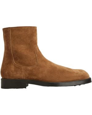 Tod's Zip Ankle Suede Boots - Brown