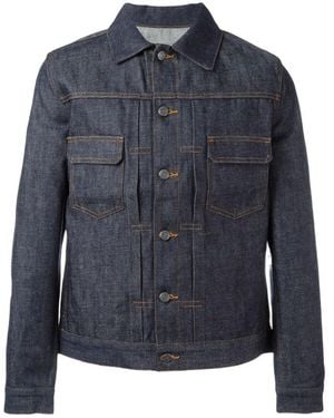 A.P.C. Buttoned Denim Jacket - Blue