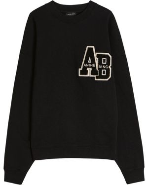 Anine Bing Long-Sleeved Sweatshirt - Black