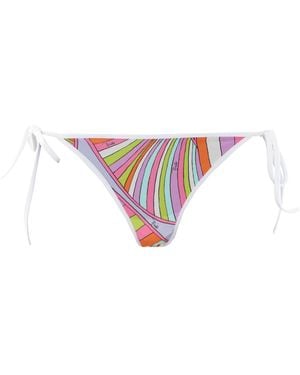 PUCCI Pucci Printed Tie-Side Bikini Bottoms - White
