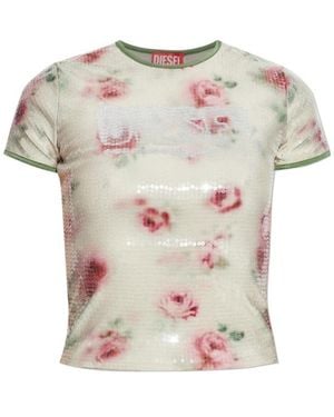 DIESEL T-Unkel Floral T-Shirt - White