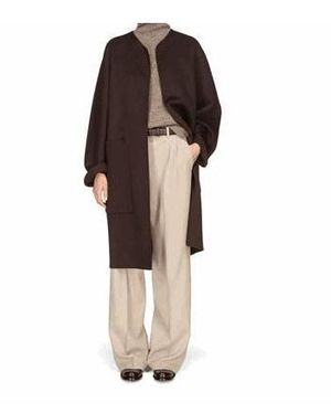 The Row Long-Sleeved Coat - Brown