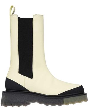 Off-White c/o Virgil Abloh Round Toe Chelsea Boots - Black