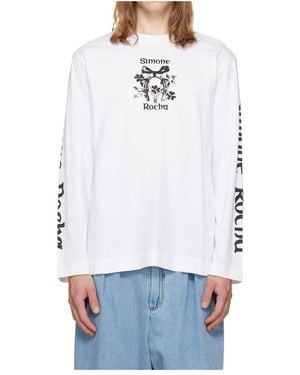 Simone Rocha Printed Long-Sleeved T-Shirt - White