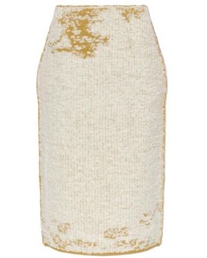 Maison Margiela Decorative Weave Pencil Skirt - White