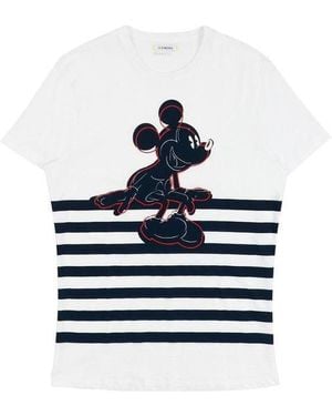 Armani Jeans Round Collar Striped T-Shirt - Blue