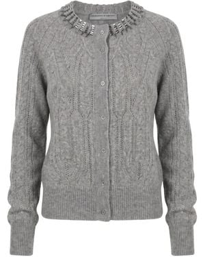Ermanno Scervino Crew-Neck Knit Sweater - Gray