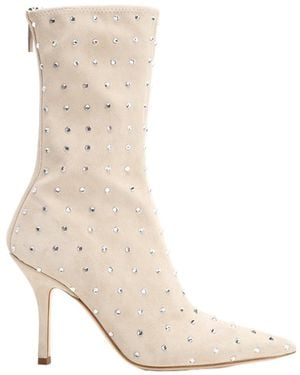 Paris Texas Pointed Toe Ankle Boots - White