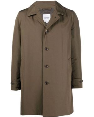 Aspesi Single-Breasted Long-Sleeve Jacket - Brown