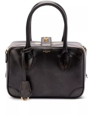 Golden Goose Vita Logo Printed Tote Bag - Black