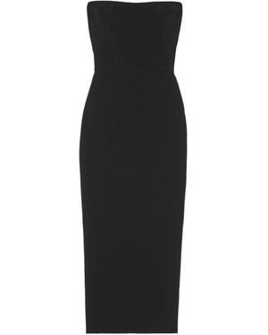 Alex Perry Callan Strapless Crepe Midi Dress - Black