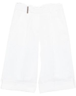 Peserico Cuffed Shorts - White
