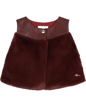 Chloé Faux-Fur Paneled Gilet - Red
