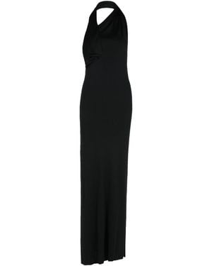 KHAITE Asymmetrical Pendant Long Skirt - Black