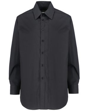 MM6 by Maison Margiela Long Sleeved Panelled Shirt - Blue