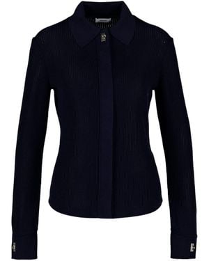 Ferragamo Long-Sleeve Knit Top - Blue