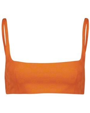 Gucci Gg Gabardine Crop Top - Orange