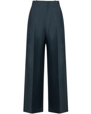 Bottega Veneta Twill Straight Trousers - Blue