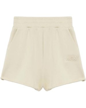 Autry Elasticated Waistband Track Shorts - Natural