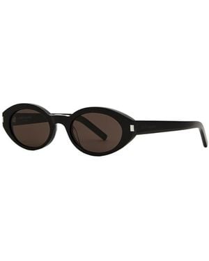 Saint Laurent Elliptical Frame Sunglasses - White