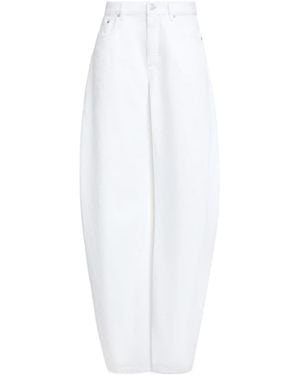 Alaïa Round Denim Trousers - White