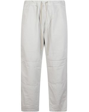 Haikure Drawstring Paneled Pants - Gray