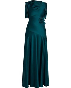 Erdem Floral Pattern Long Dress - Green