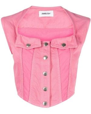 Ambush Denim Top - Pink