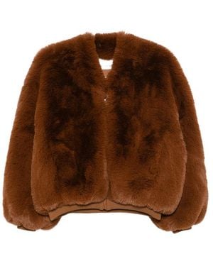 Frankie Shop Faux Fur Senna Jacket Polyester & Shearling - Brown