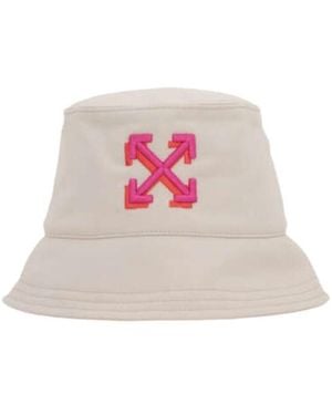 Off-White c/o Virgil Abloh Arrows Logo-Embroidered Bucket Hat - Pink