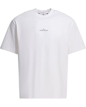 Stone Island Cotton T-Shirt With Logo - White