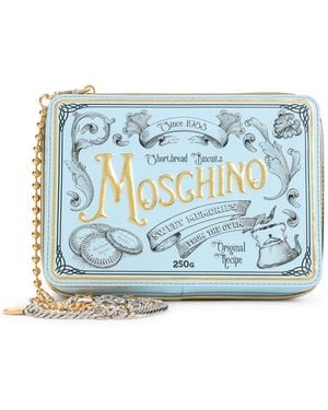 Moschino Logo-Embossed Clutch - Blue