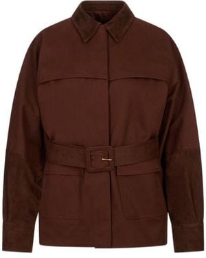 Fabiana Filippi Belted Casual Jacket - Brown