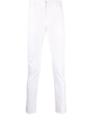 Dondup Mid-Rise Straight Leg Trousers - White