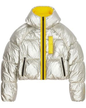 Givenchy Laminated Hooded Zip-Up Puffer Jacket - Metallic