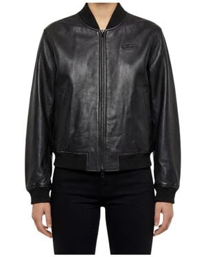 DIESEL Zip-Up Bomber Jacket - Black