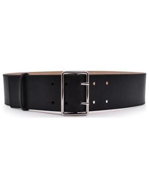 McQueen Wide Military Belt - White